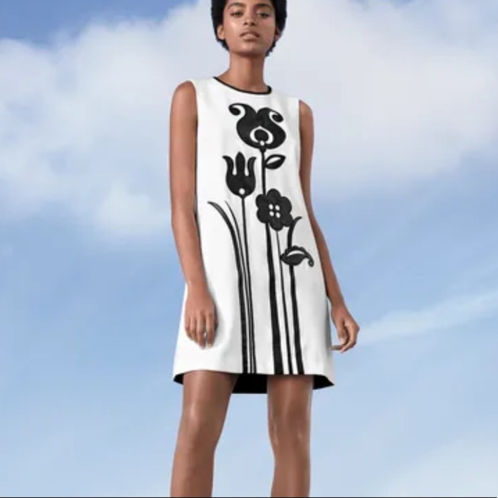 Target Victoria Beckham White Black Tulip Dress